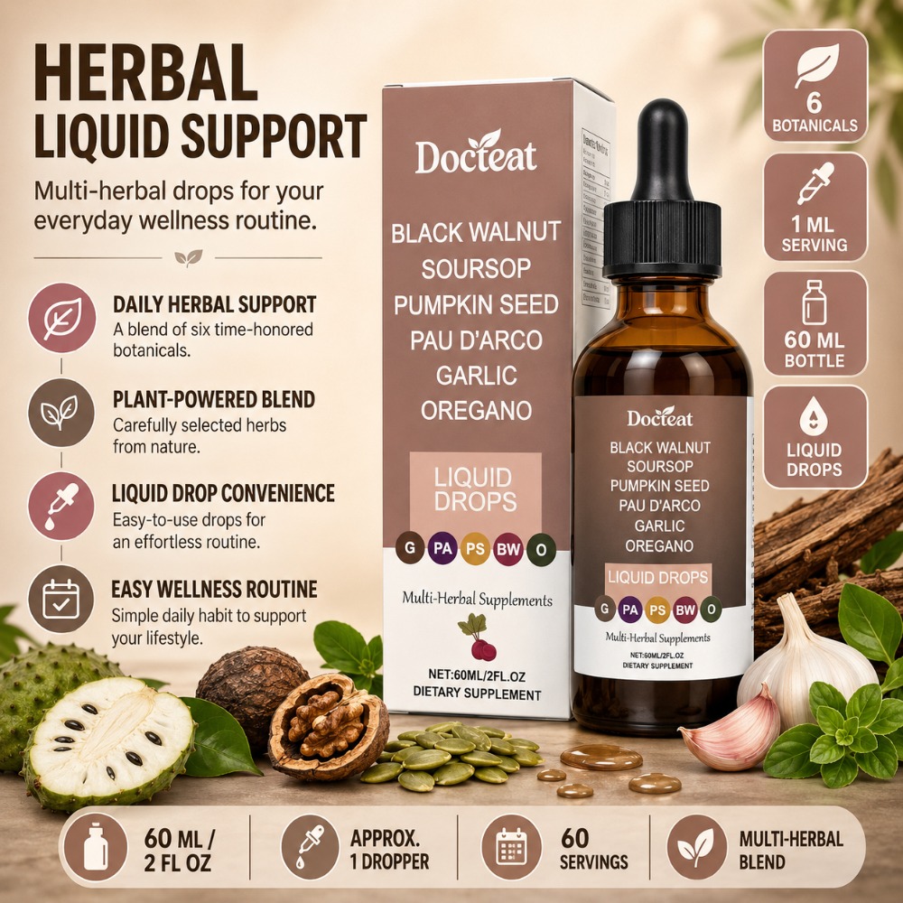 Herbal Wellness Drops - Gotas Líquidas de Nuez Negra y