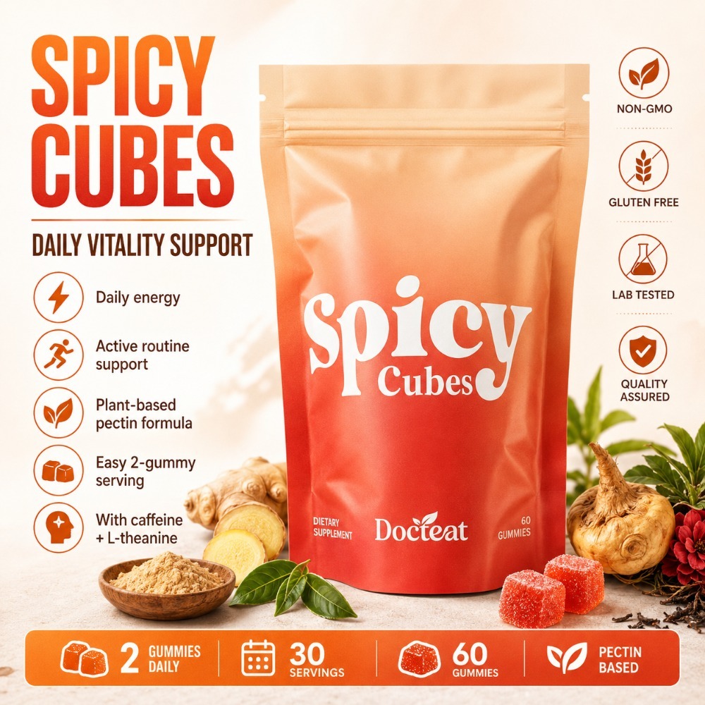Gomitas Docteat Spicy Cubes, 6 - Green Herbal Wellness reseña y precio