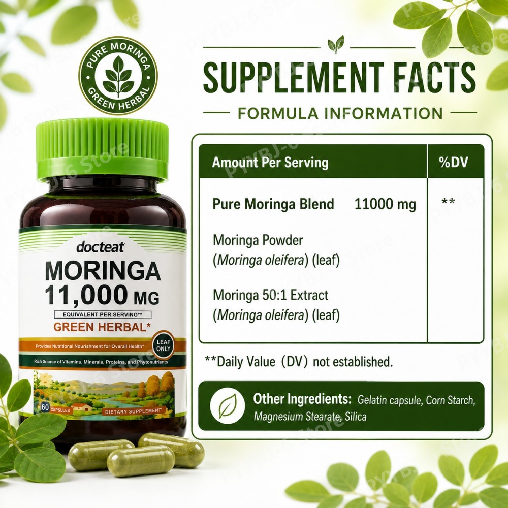Moringa 11000mg Suplemento Her - Green Herbal Wellness reseña y precio
