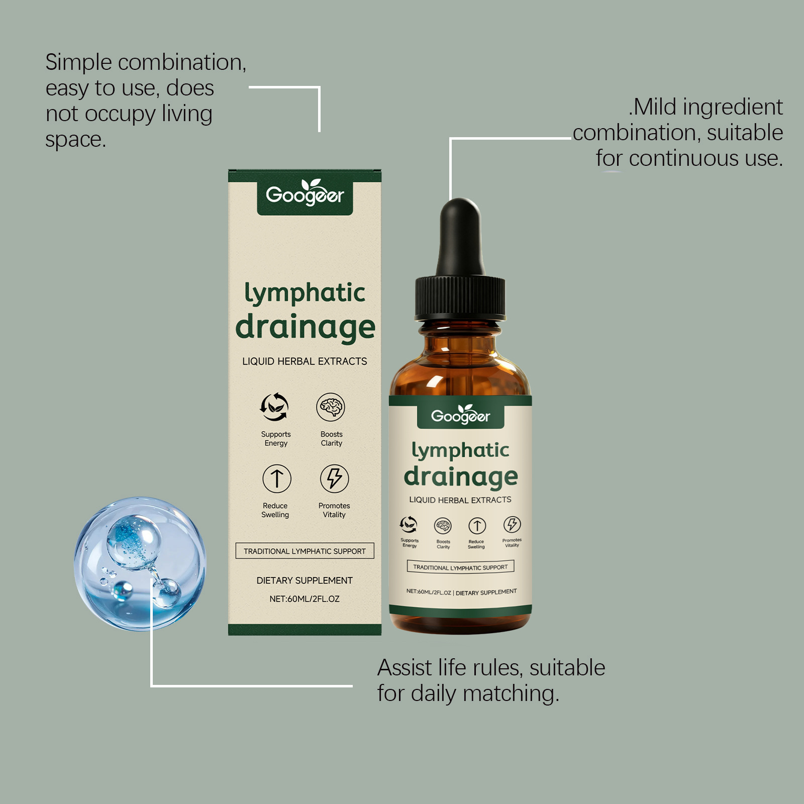 Gotas para Drenaje Linfático 1 - Herbal Wellness Drops reseña y precio