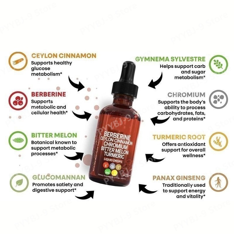 Gotas Líquidas de Berberina, C - Herbal Wellness Drops reseña y precio